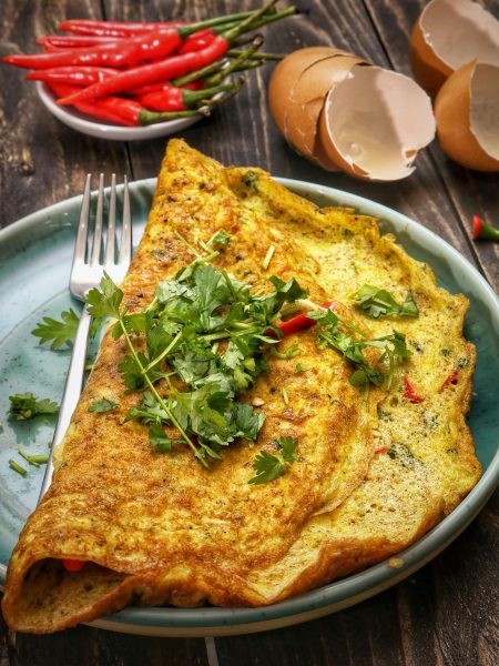 High Protein Omelette mit Gemüse