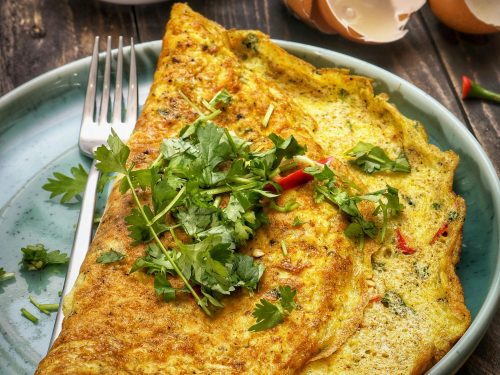 High Protein Omelette mit Gemüse