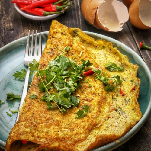 High Protein Omelette mit Gemüse