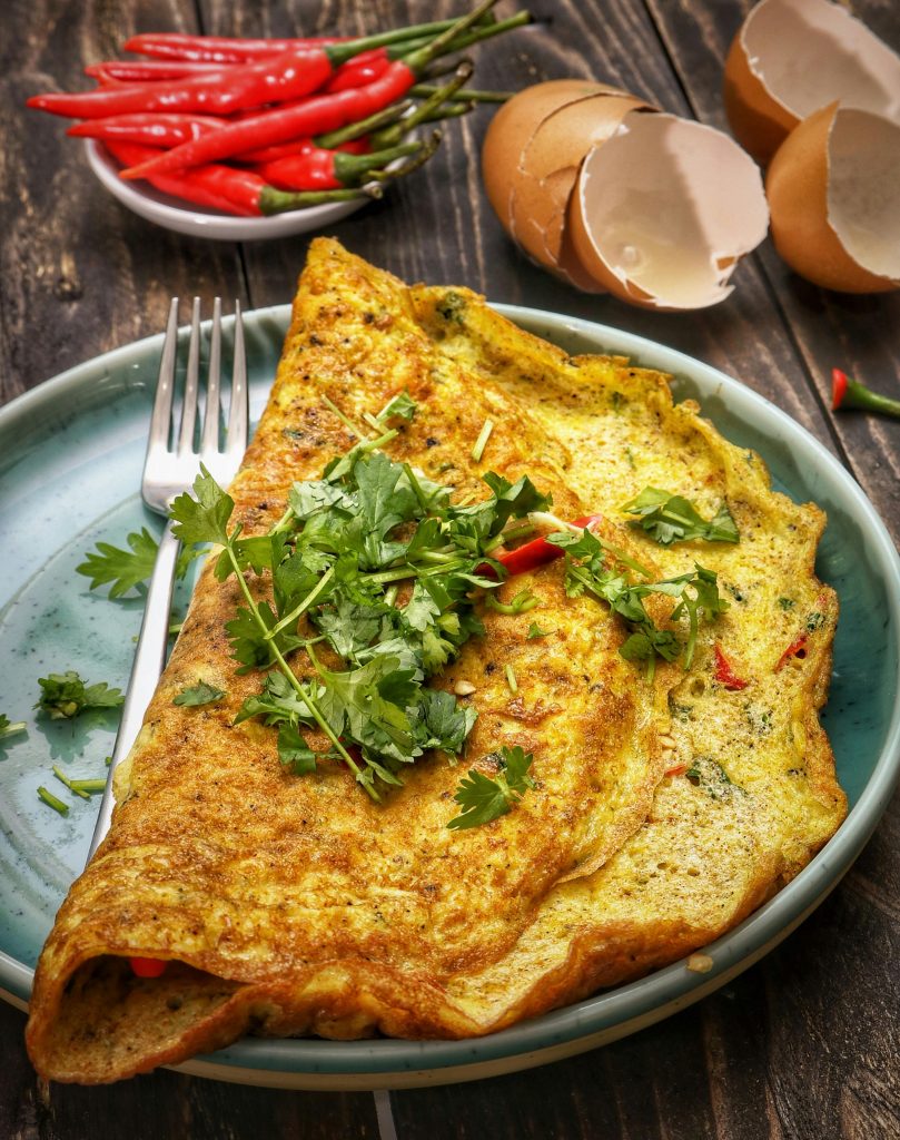 High Protein Omelette mit Gemüse