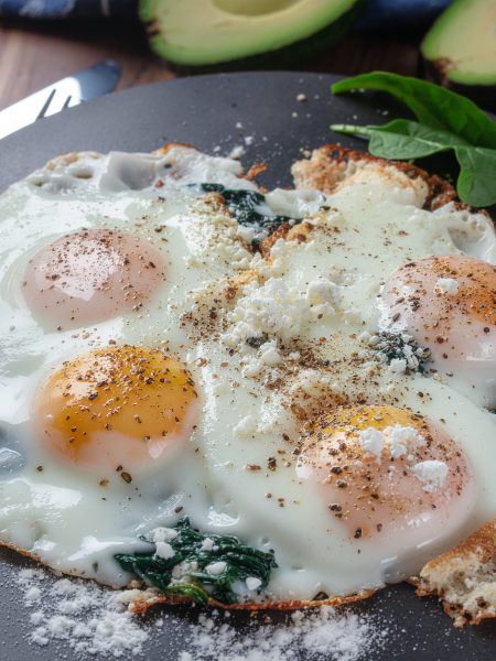 Spiegelei mit Spinat & Feta