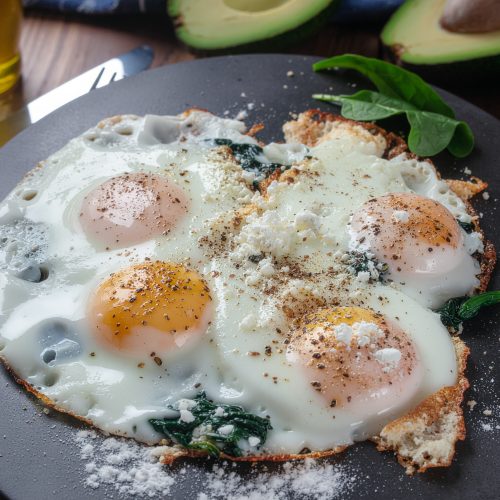 Spiegelei mit Spinat & Feta
