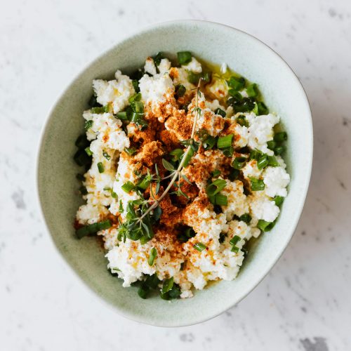 Eiersalat mit Hüttenkäse