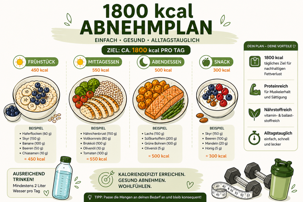 1800 kcal Abnehmplan